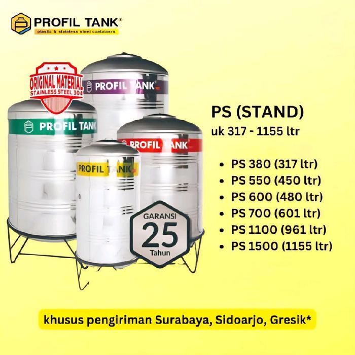 (WAJIB CHAT DULU)(HARGA TOKO) Tandon air stainless profil tank PS 380 550 1100 2000 3300 5000 6000 8