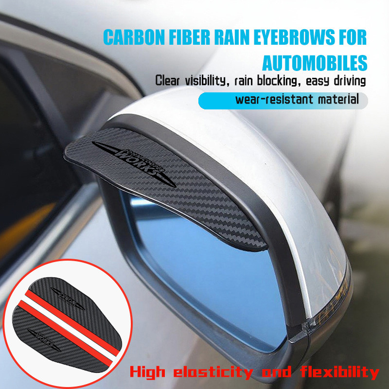 2pcs Car Protector Rearview Mirror Rain Eyebrow Stickers For MINI COOPER S JCW F55 F56 F60 R55 R56 R