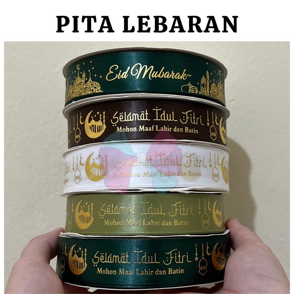 (PER 5 METER) PITA LEBARAN / PITA IDUL FITRI / PITA MOTIF LEBARAN / PITA HAMPERS IDUL FITRI