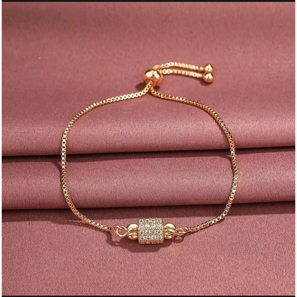 Gelang Rantai/Gelang Bangle Bangkok Wanita/Gelang Serut Titanium