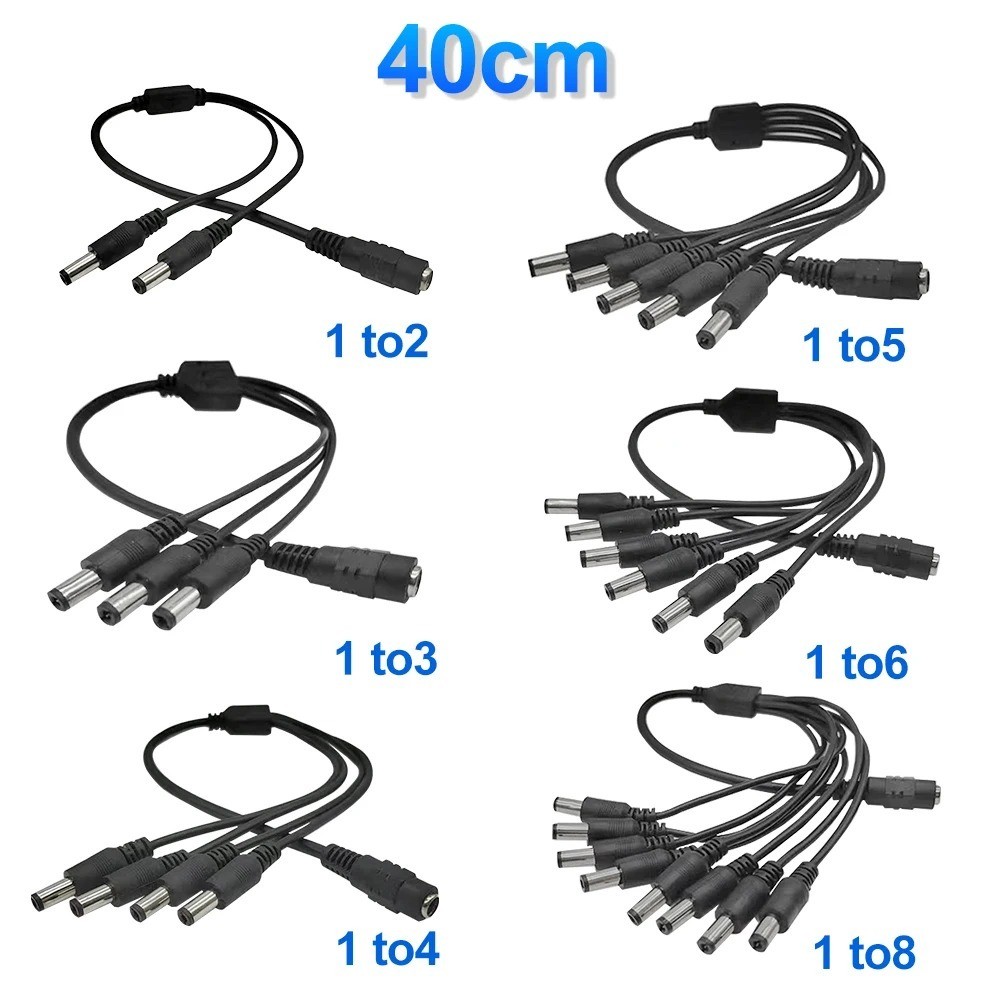 Kabel Splitter Cabang Dc Power Adaptor Adapter Female To Dual Output Male Dc Power Splitter