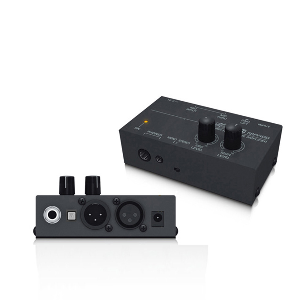 UltraCompact Microphone Preamplifier MA400 Auo Stereomono Amp 635mm & 35mm Jack Preamp Portable Head