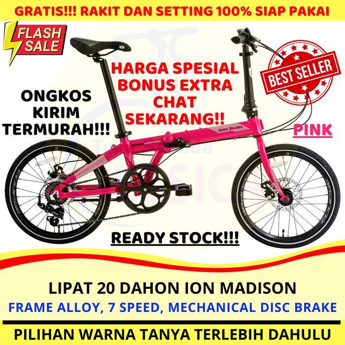 Sepeda Lipat 20 Dahon Ion Madison - PINK, Tidak Dirakit