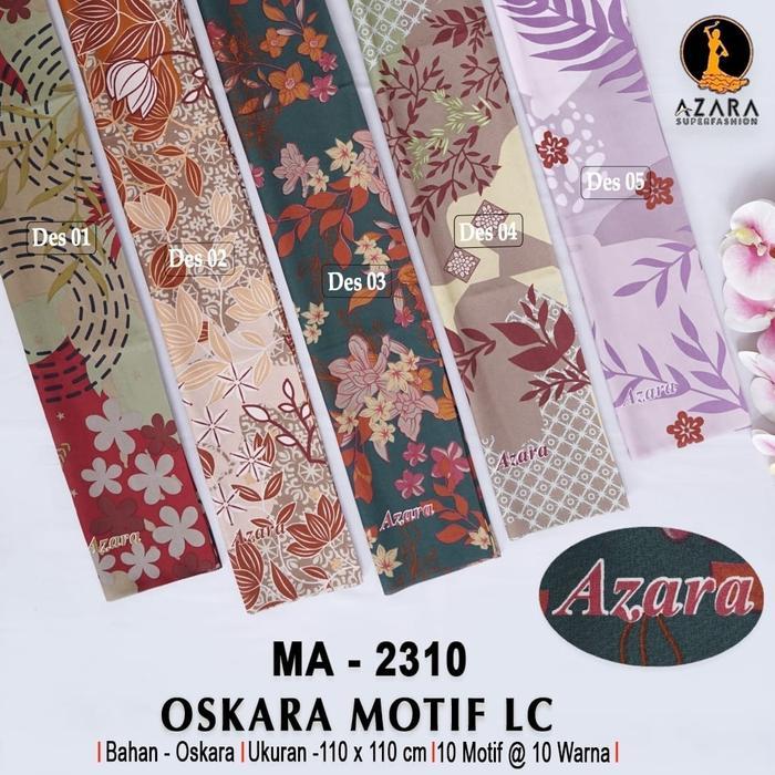 GROSIR JILBAB KERUDUNG AZARA VOAL POLYCOTTON LC SEGIEMPAT MOTIF PART 4