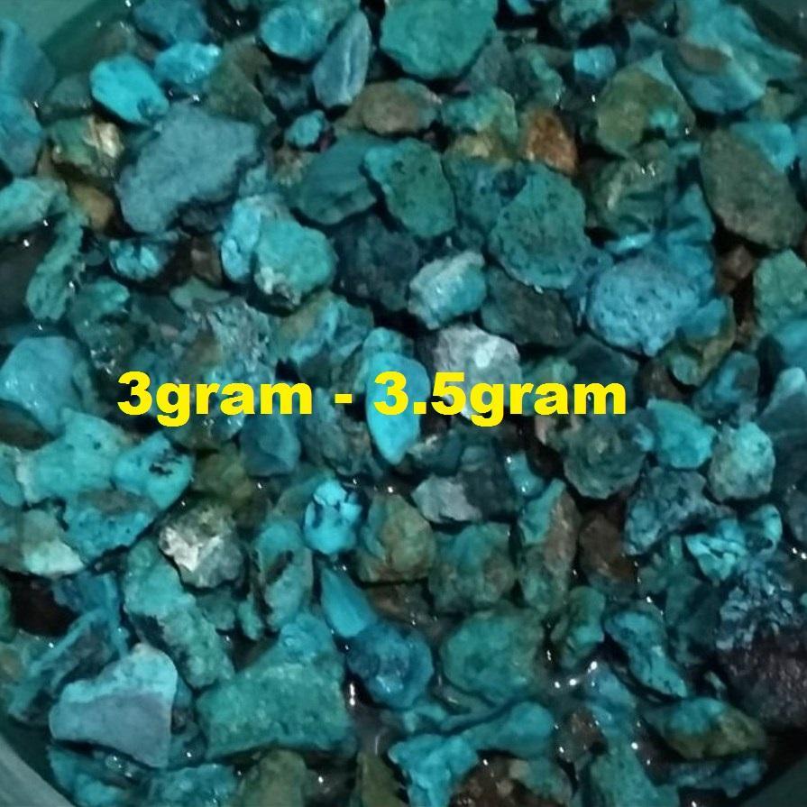 Batu Bacan Doko Campur Palamea 3gr-3.5gr dominan BIRU asli natural, batu yang dikirim secara random,