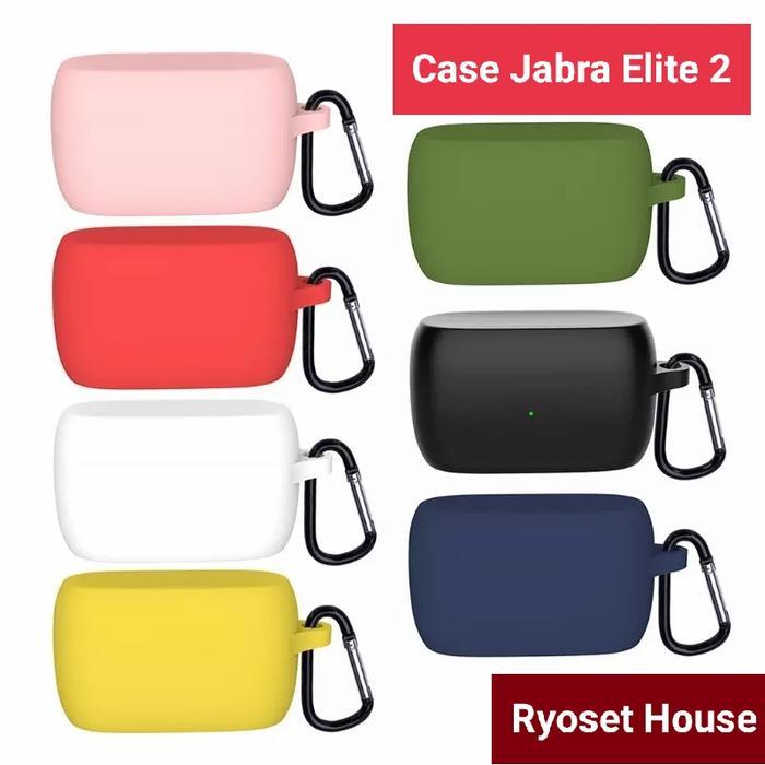 Case Casing Silicon Protective Jabra Elite 2 + Carabiner JabraElite 2 - marron