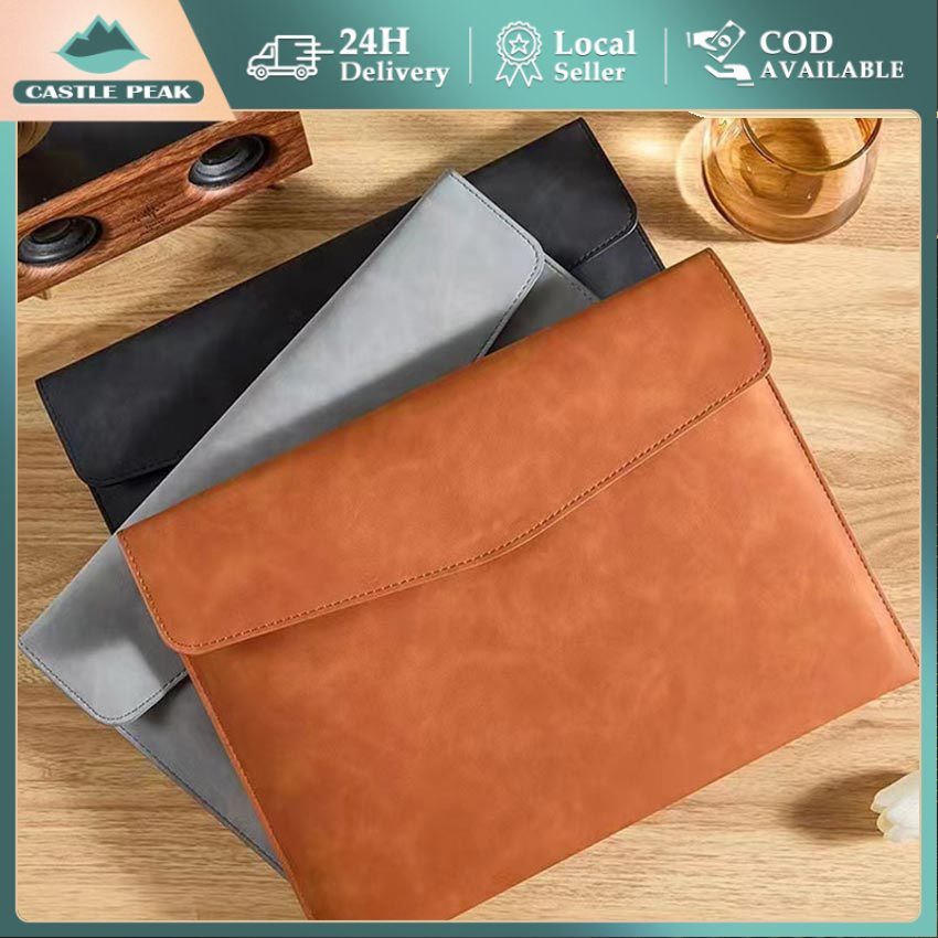 Map Dokumen Kulit Sintetis Premium Document Keeper Folder Organizer Kerja Tas Map File Kantor Elegan