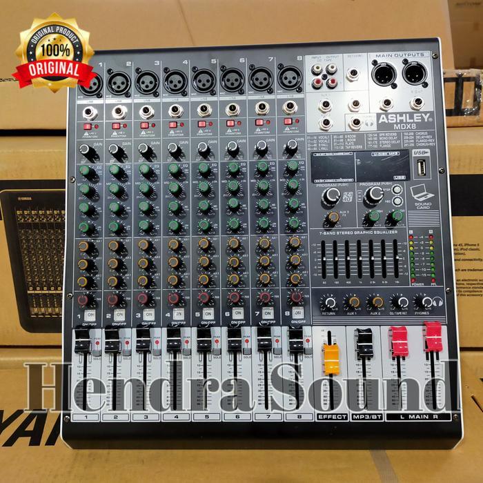 Mixer Audio Ashley MDX8 MDX 8 Mixer 8 Channel