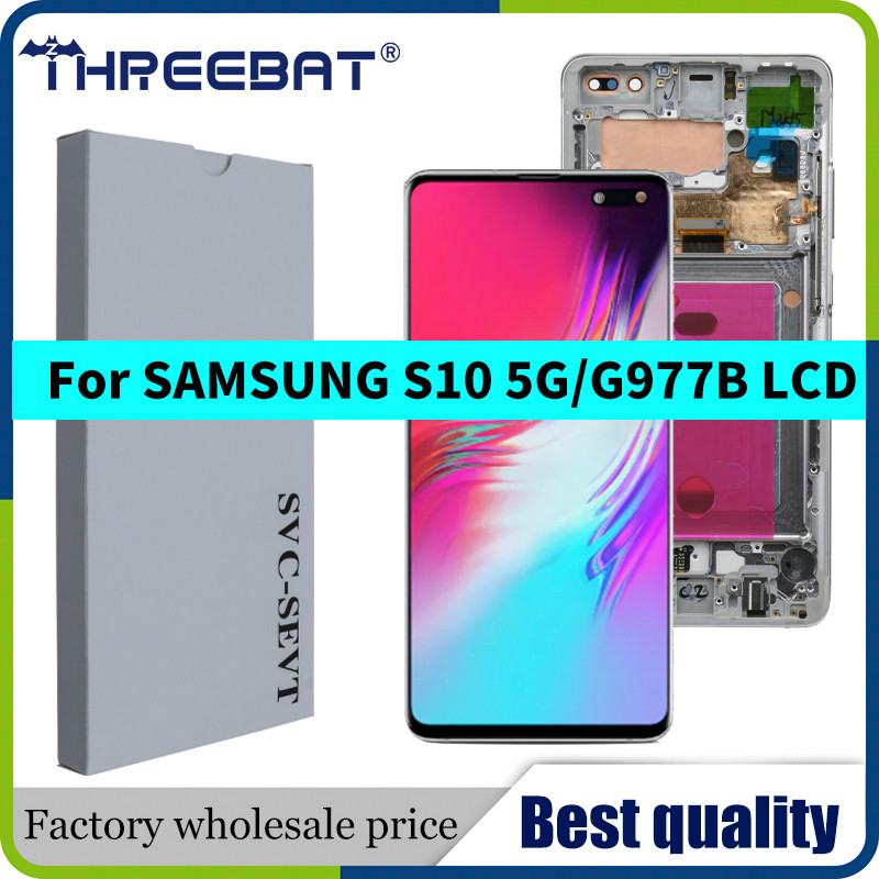 6.7" Dynamic AMOLED For Samsung S10 5G LCD splay Tou Screen gitizer Assembly For Samsung S10 5G G977