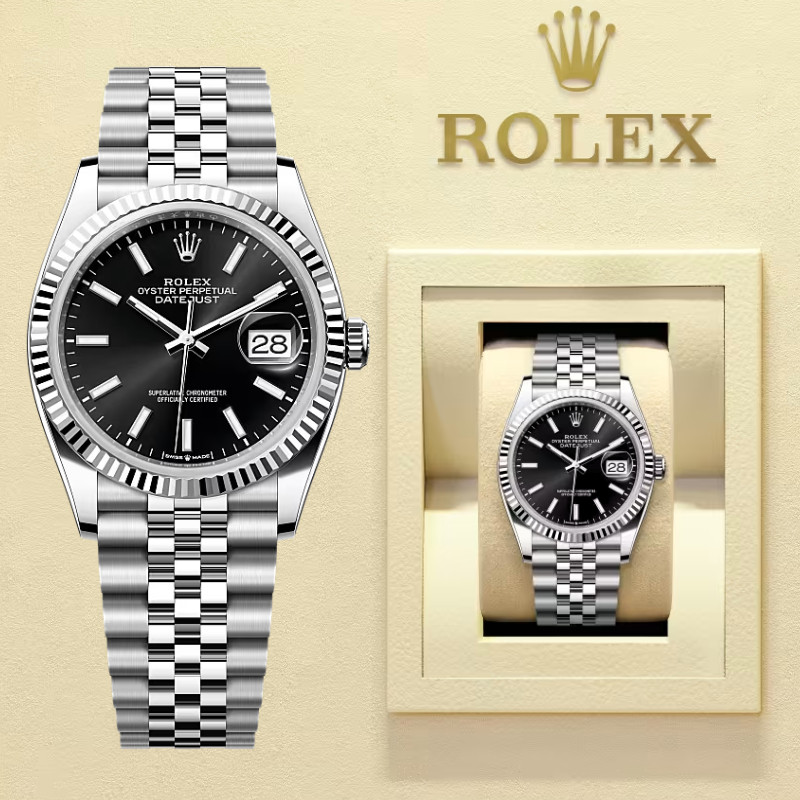 100% Asli ROLEX Jam Tangan ROLEX m126334-0018 Datejust Telepon Jam Tangan Safir Kaca Pria dan Wanita