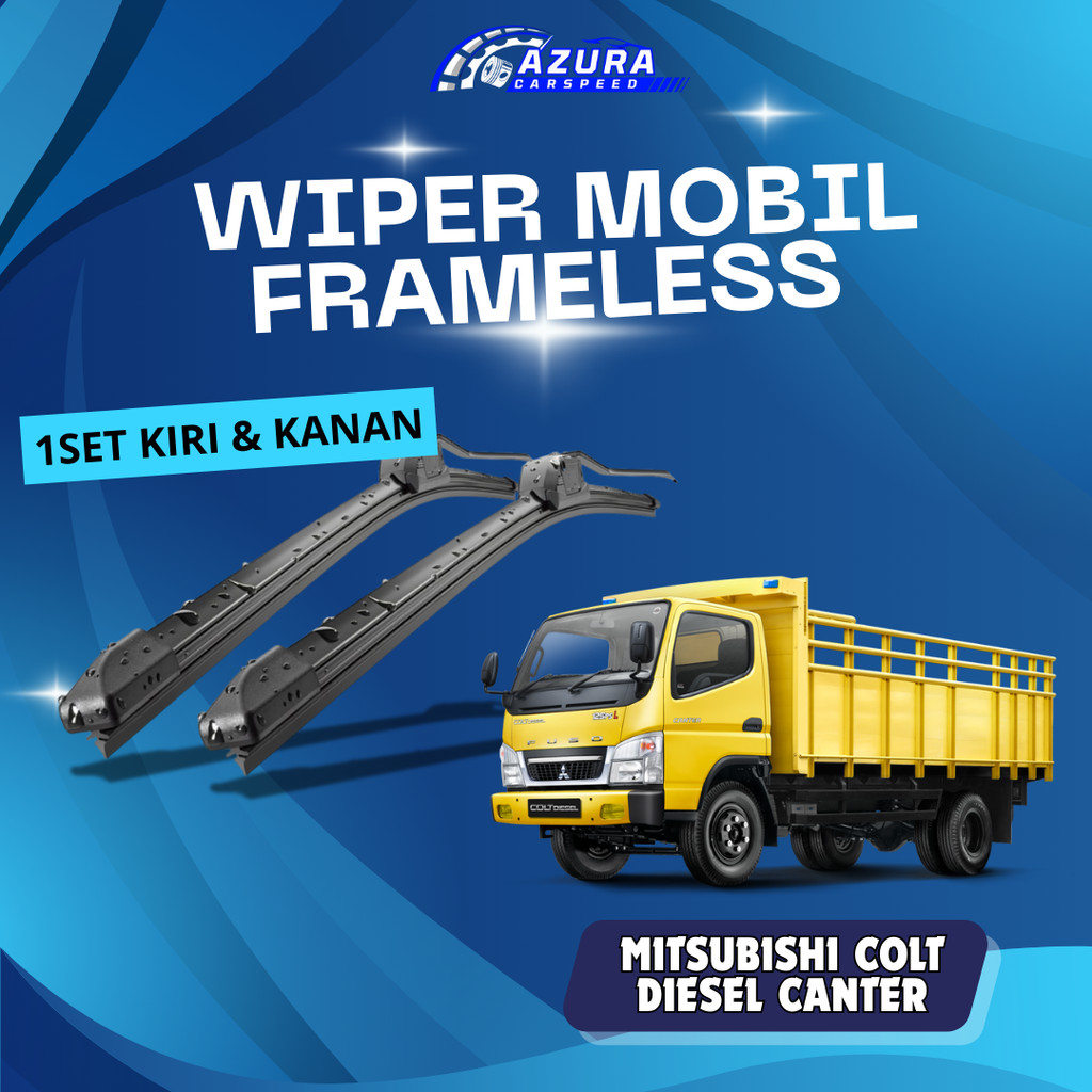 Wiper Frameless Truk Colt Diesel Canter 20" + 20" Kiri dan Kanan