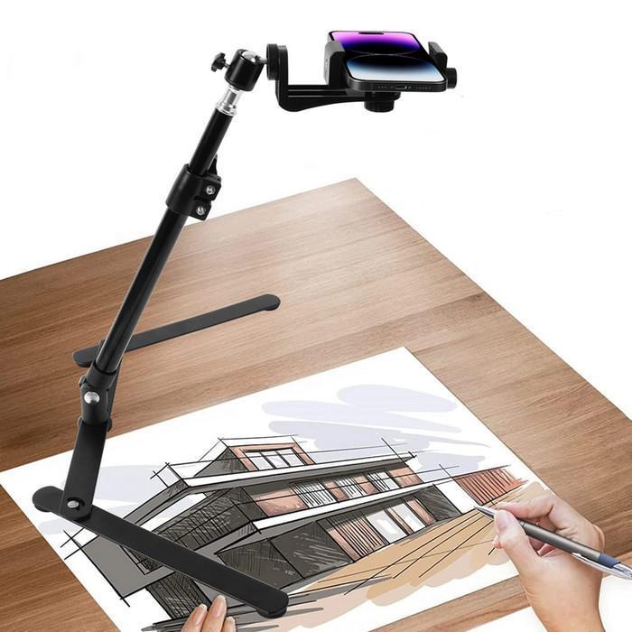 Tripod stand holder hp / kamera - untuk unboxing / youtuber foto video - + Penjepit hp