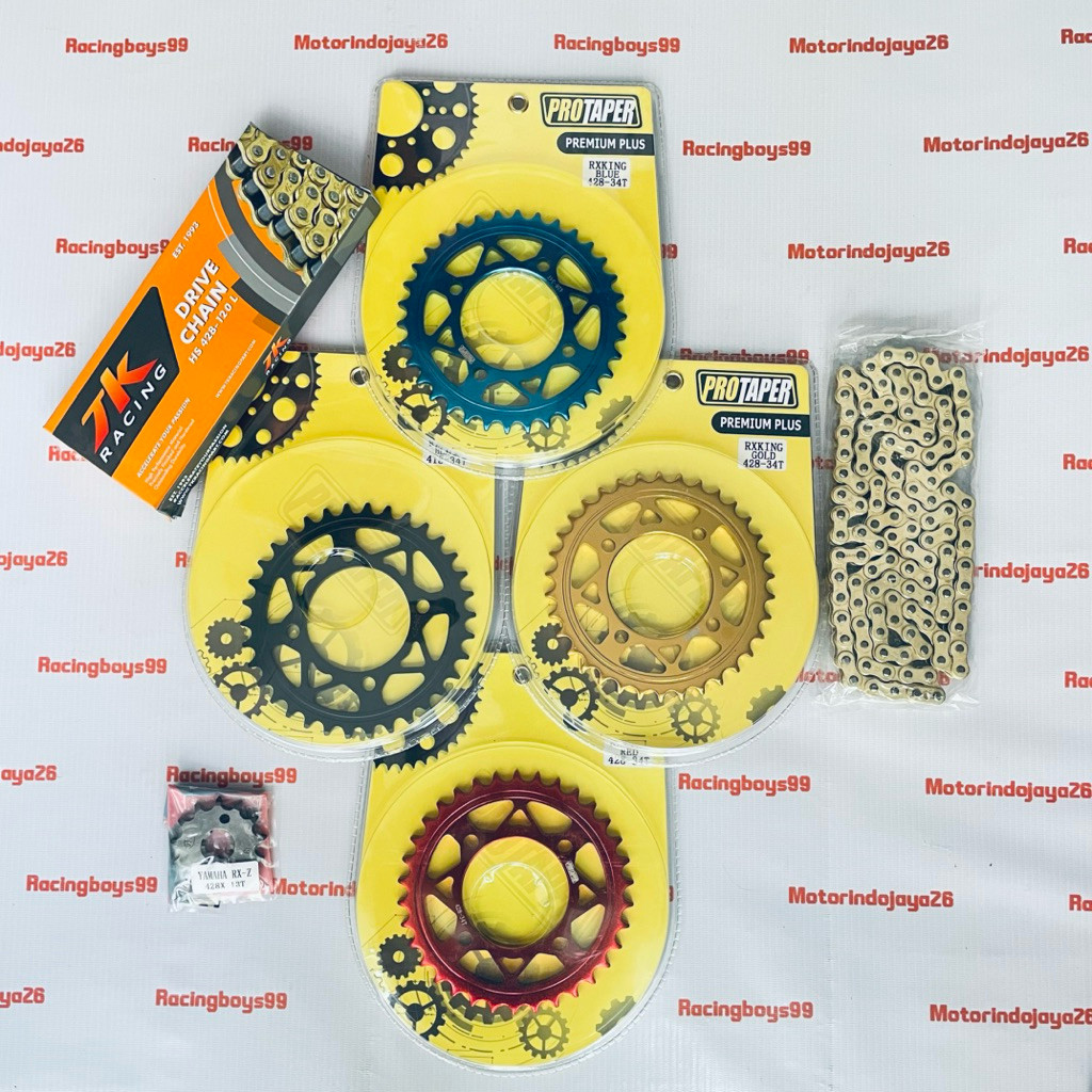 GEAR SET 428 RACING RX KING FIZR VEGA JUPITER Z JUPITER MX LAMA MX NEW