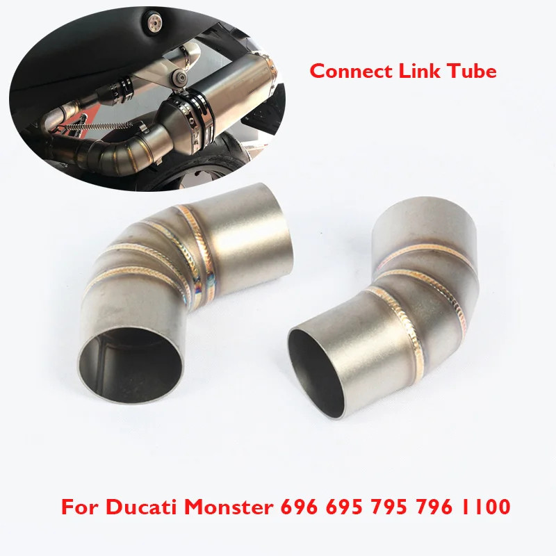 Motorcycle exhaust link pipe for DUCATI Monster 696 exhaust 20082014 Monster 796 795 20102014 796 ex