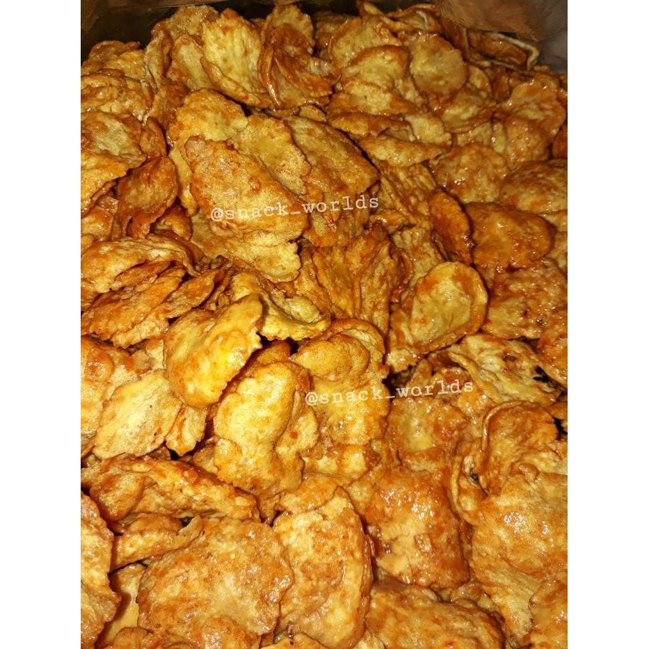 Foods Crunchy 250gram (1/4kg) Keripik Emping Pedas Manis Utuh ( Balado ) jakarta