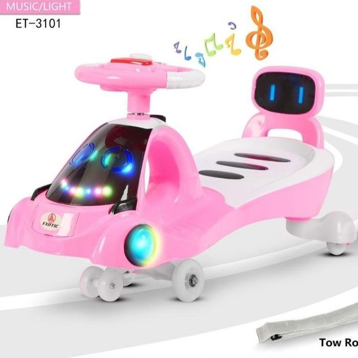 Mainan Mobil Anak Swing Car Memutar 360° edukasi anak - PINK