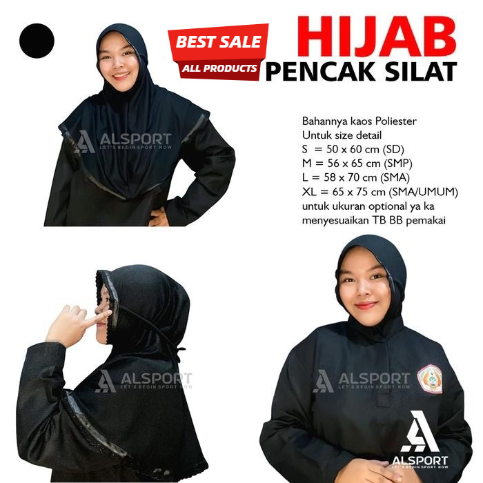 Jilbab Silat Jilbab Pencak Silat Hijab Pencak Silat Jilbab Olahraga Kerudung Silat Kerudung Olahraga