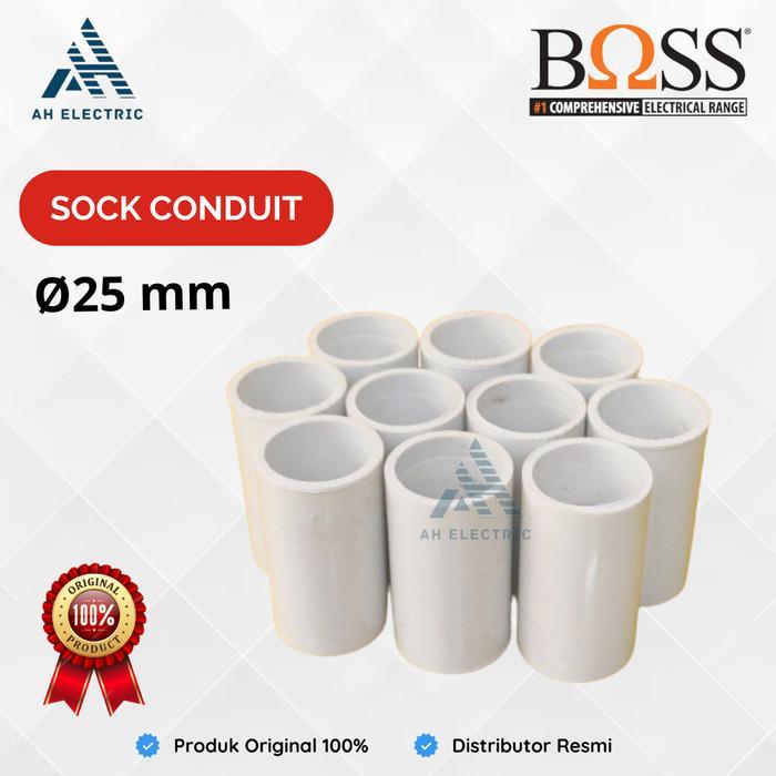 BOSS Sock 25 mm (50 pcs) Jointing Sok Sock Pipa Listrik Conduit