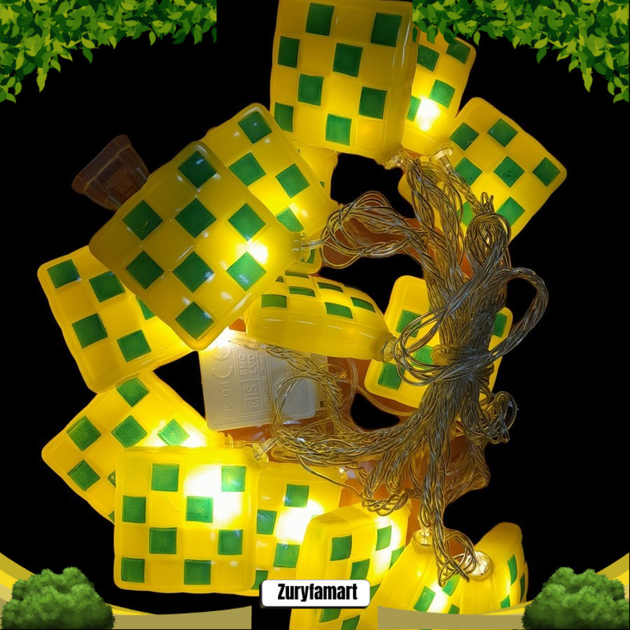 Lampu LED Hias Ketupat Dekorasi Lebaran / Ramadhan Premium Ketupat Lampu Tumblr ZFT