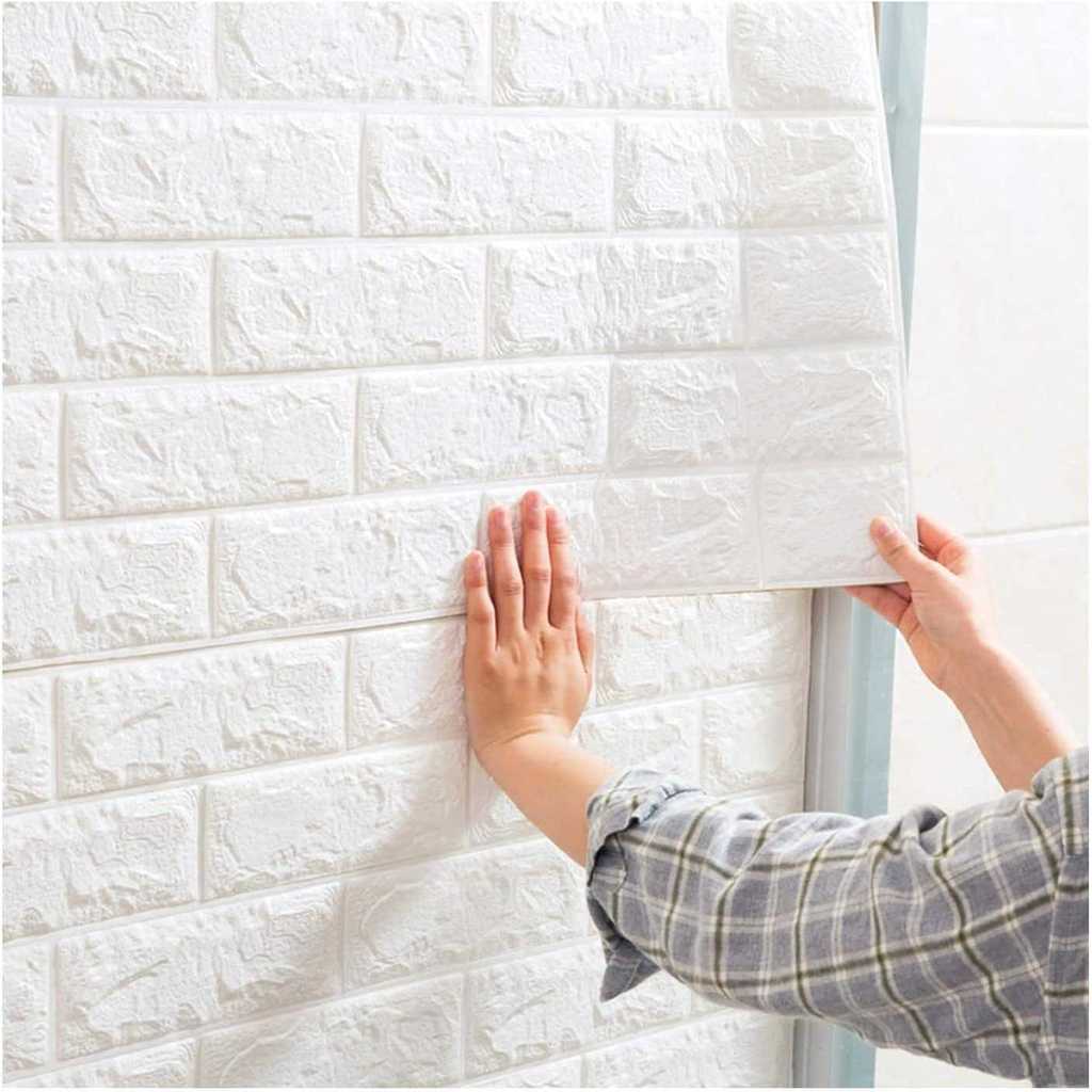 Wallpaper Dinding 3D Foam Brick (Embossed & Waterproof) 77x70cm - Urban-Wall Series
