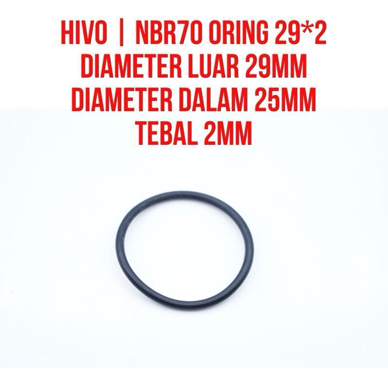 Oring 2x25 2*25 2mm x 25mm Seal Sil NBR70 Tebal 2mm Diameter Dalam 25mm Tahan Panas | Oring High Tem