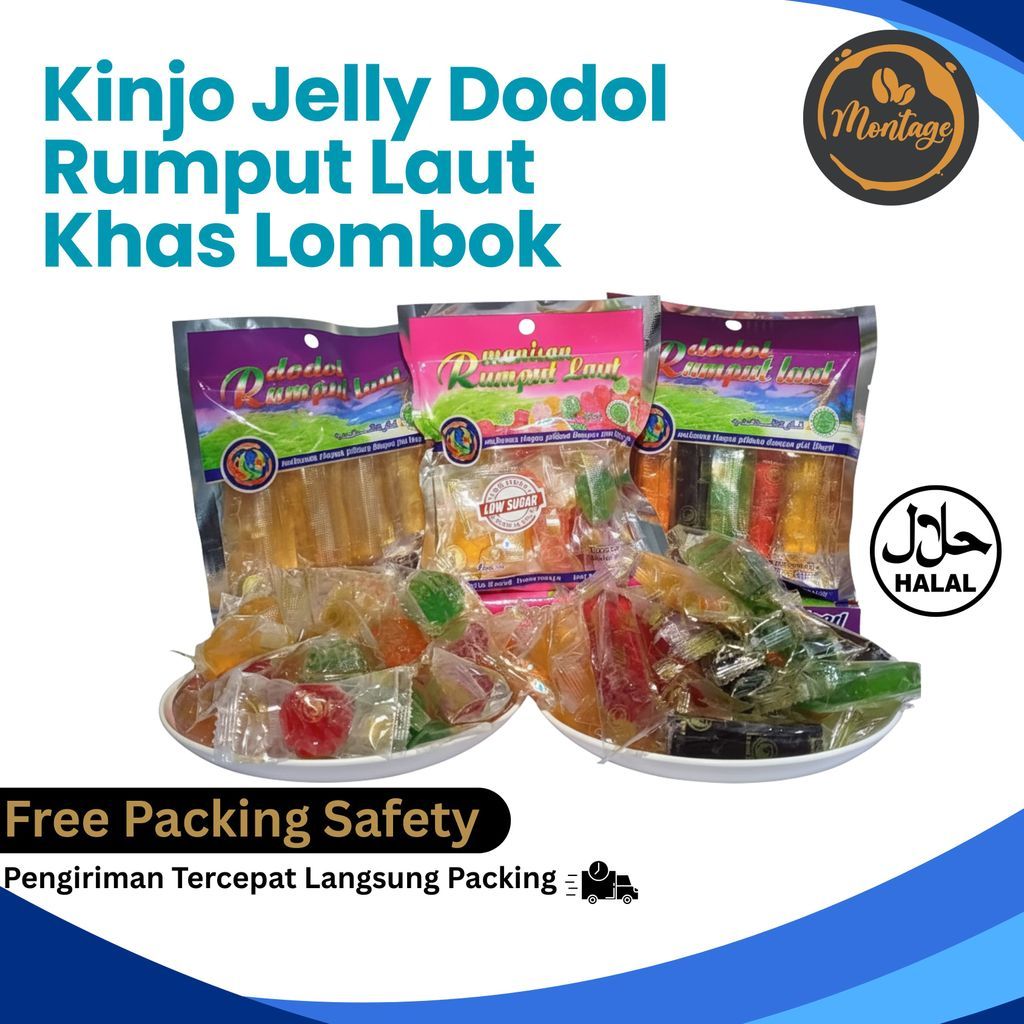 Kinjo Jelly Dodol Rumput Laut Khas Lombok / Kinjo Jelly / Dodol Rumput Laut Phoenix Food 90g