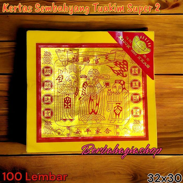 Kertas Sembahyang Imlek Sincia Tuakim Tua Kim Emas Super 2 kuning II