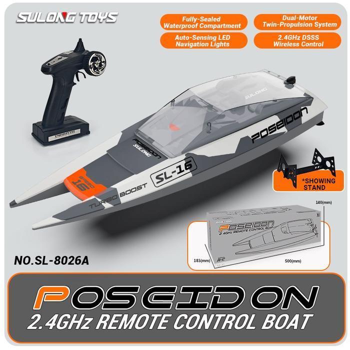 Kapal Remote Control Speed Boat RC Waterproof Dual Motor Mainan Perahu Air Cepat