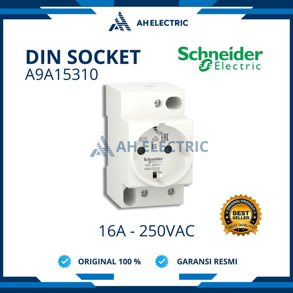 Schneider Stop Kontak Acti9 A9A15310 iPC 16A 250V AC 50/60 | Stopkontak Din Rail | Socket Soket Din 