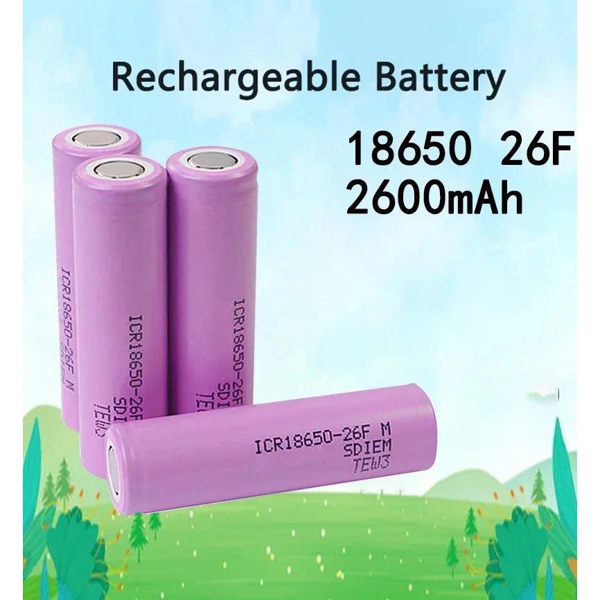 ICR18650 New Original 2600mAh 3.7V For Samsung 18650 26F Batteries Reargeable Li-ion Battery For Fla