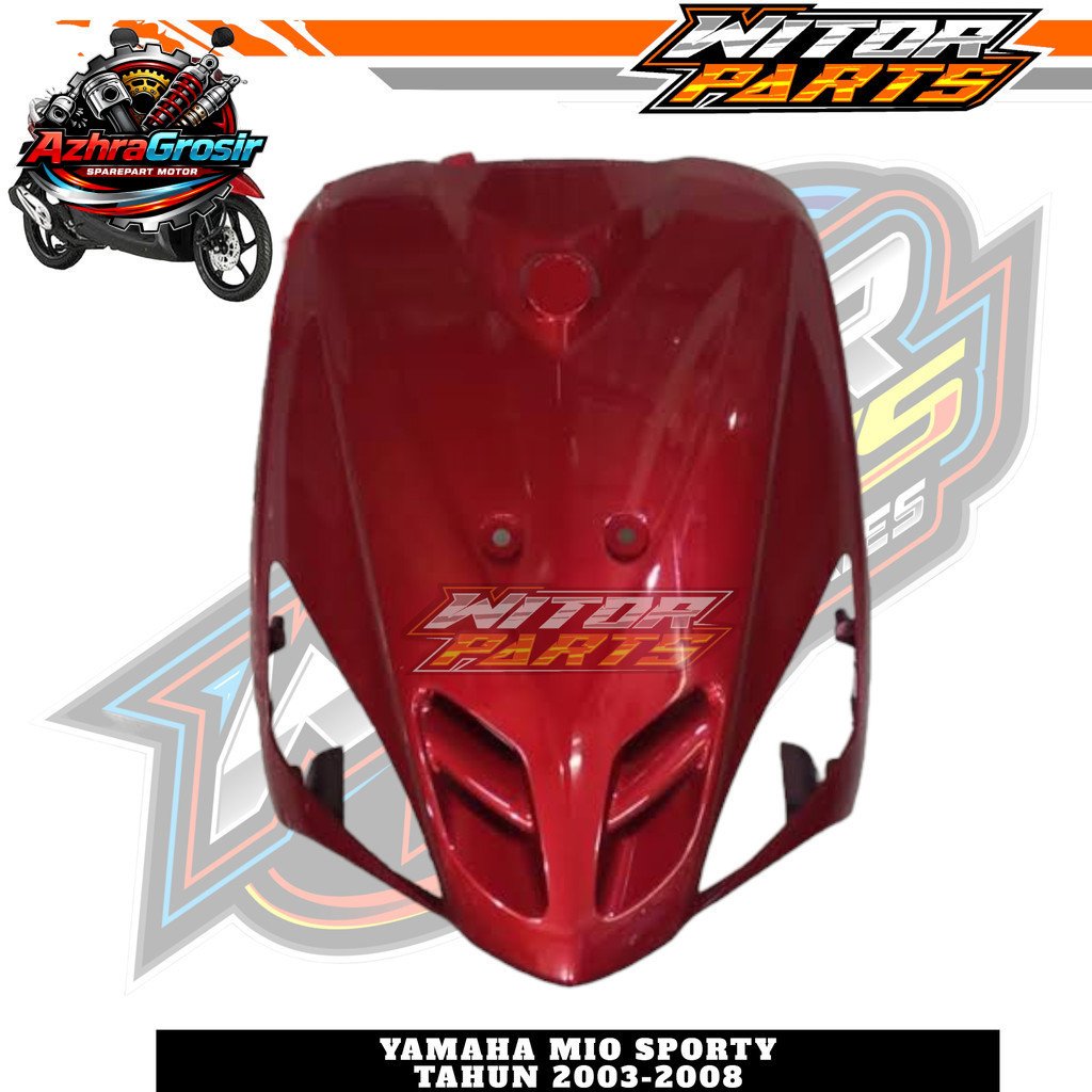 Tameng Depan Yamaha Mio Sporty Merah Marun  / Tameng Dasi Panel Dada Depan Yamaha Mio Sporty Lama Ol