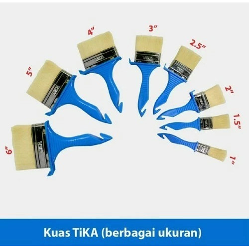 Kuas Cat Tembok TIKA/INDACO/Kuas cat Tembok Halal/Kuas cat halus/Kuas makanan/Kuas Kue Halal (PCS)