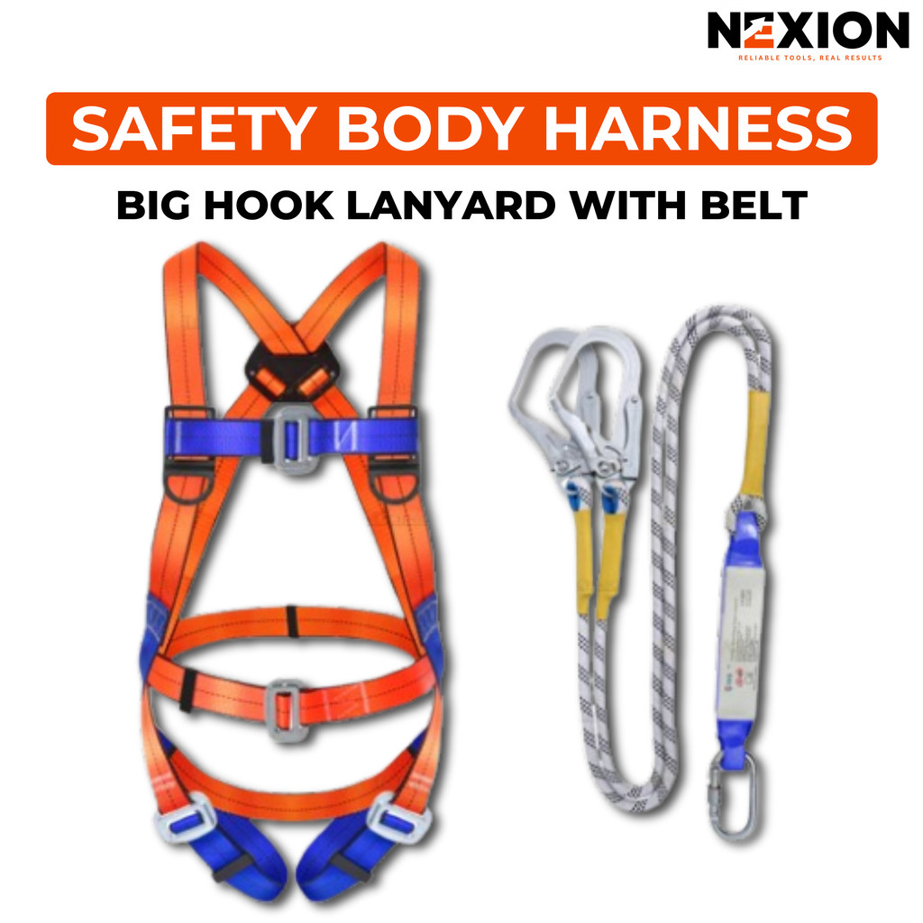 Body Harness Safety Climbing Full Body Harness Double Hook Sabuk Pengaman Safety Harness