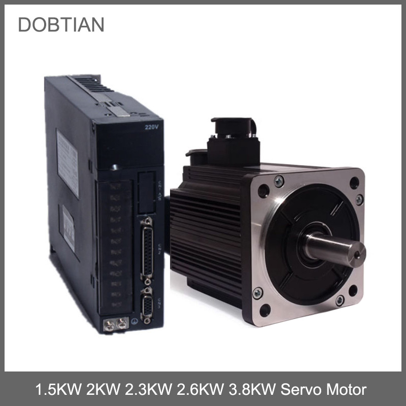 3.8kw Servo Motor 130ST-M15025 1.5KW 2KW 2.3KW  2.6KW 3.8KW AC Servo Motor kit with Servo Driver and