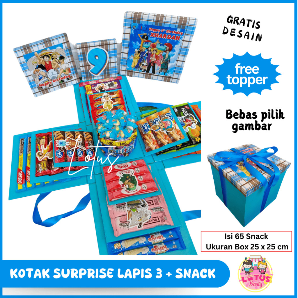 BOX KADO SNACK / KOTAK SURPRISE SNACK / BOX EXPLOTION