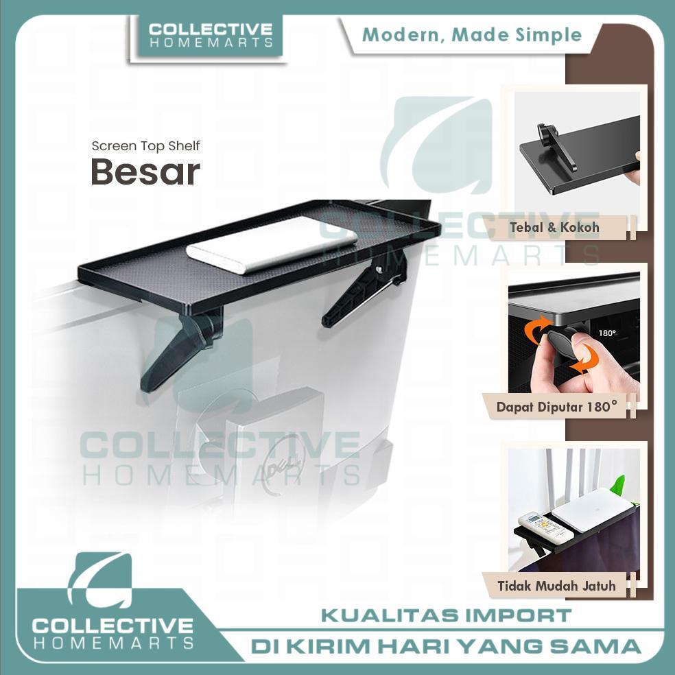 Rak Atas TV Screen Top Shelf Stand Untuk Remote Modem Wifi Router dan Organizer Ruang Tamu Lebih Rap