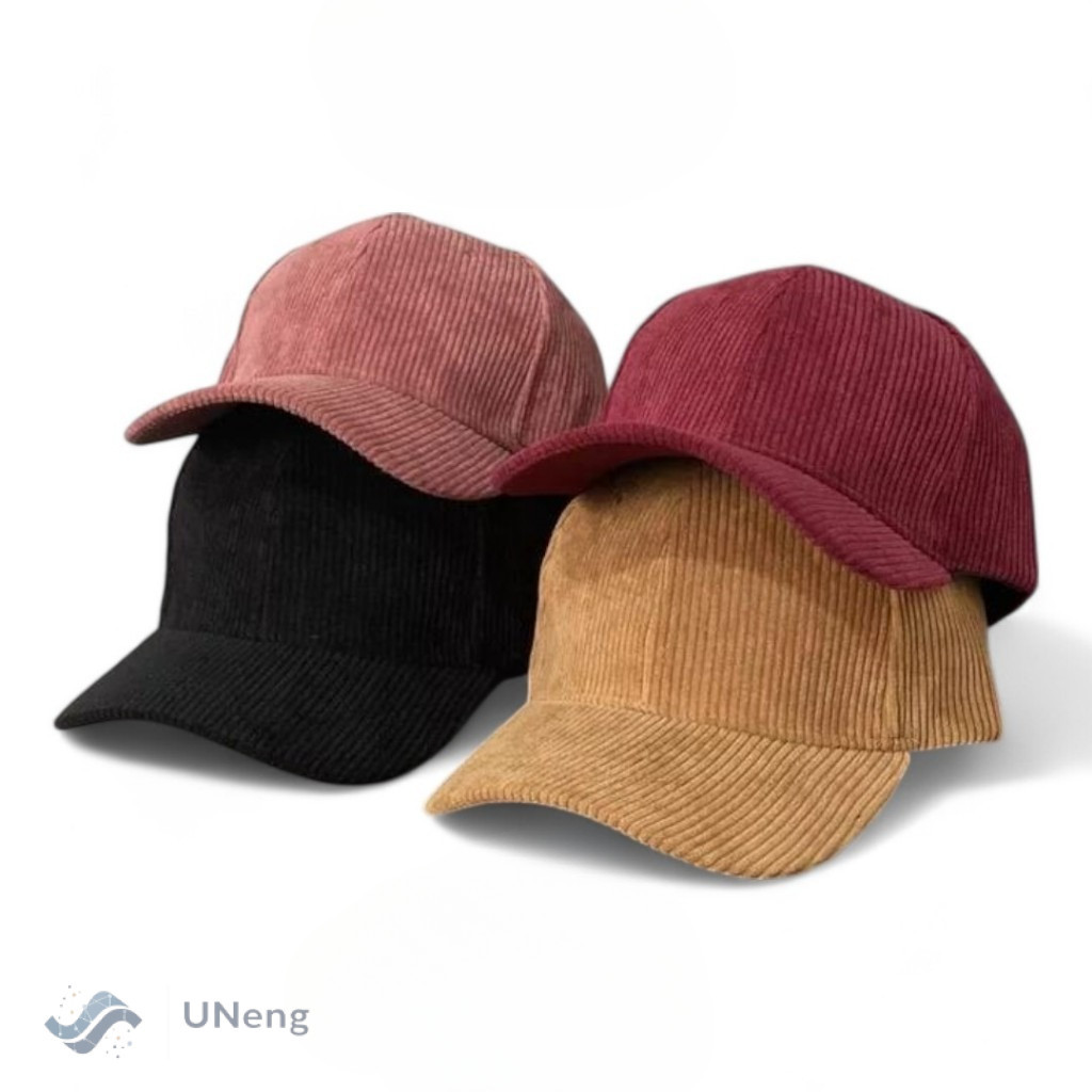 Topi Anak Laki Laki Perempuan Usia 6 bulan-4 Tahunan Baseball Corduroy Polos Import / Topi Koduroi
