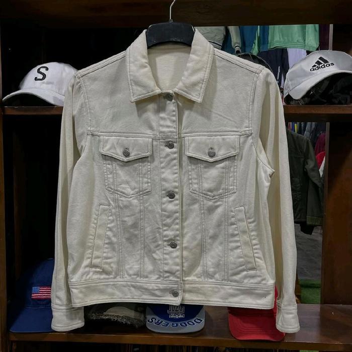 Jaket jeans putih TOPTEN size L