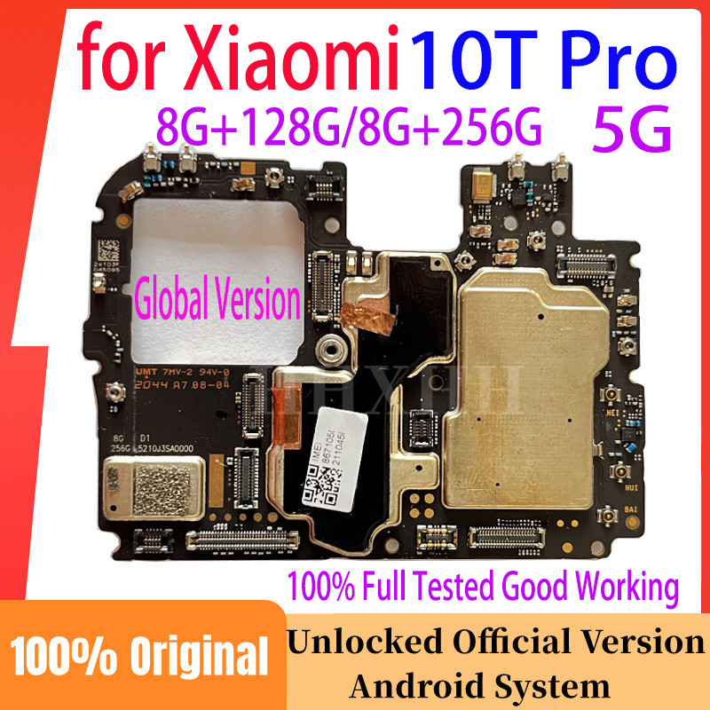 Unlocked Original MotherBoard for Xiaomi 10T Pro MainBoard Fully Tested Good Working Logic Board Cir