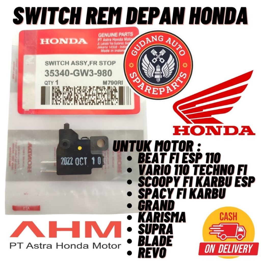 ORIGINAL AHM SWITCH SWIT REM DEPAN KANAN BEAT SUPRA X BEAT FI SCOOPY SPACY SUPRA X 125 TIGER VARIO F