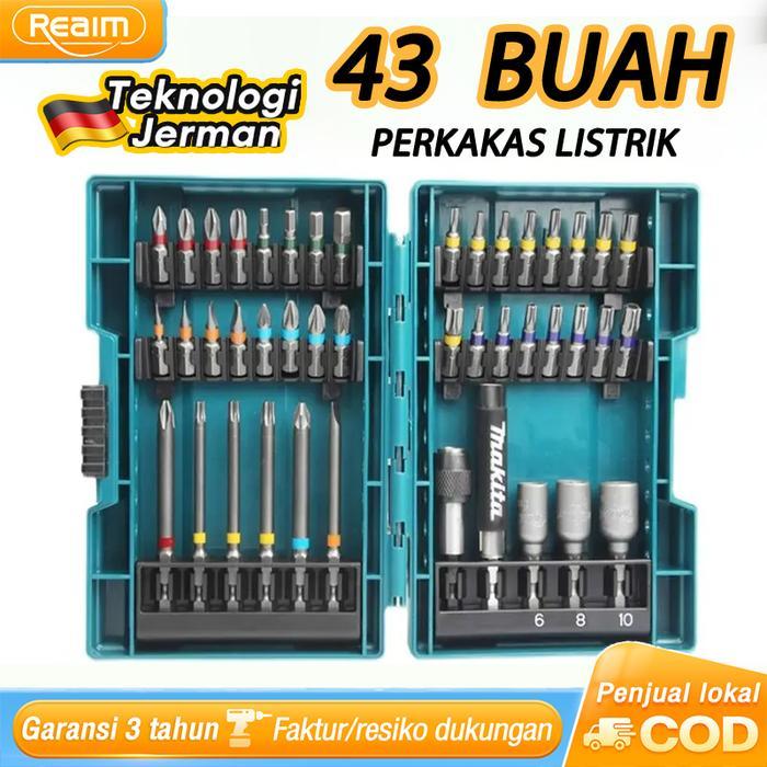 Alat Listrik Set 43 Buah Bor Listrik Set Obeng Rumah Tangga Soket Hexagonal Multifungsi Untuk Perbai