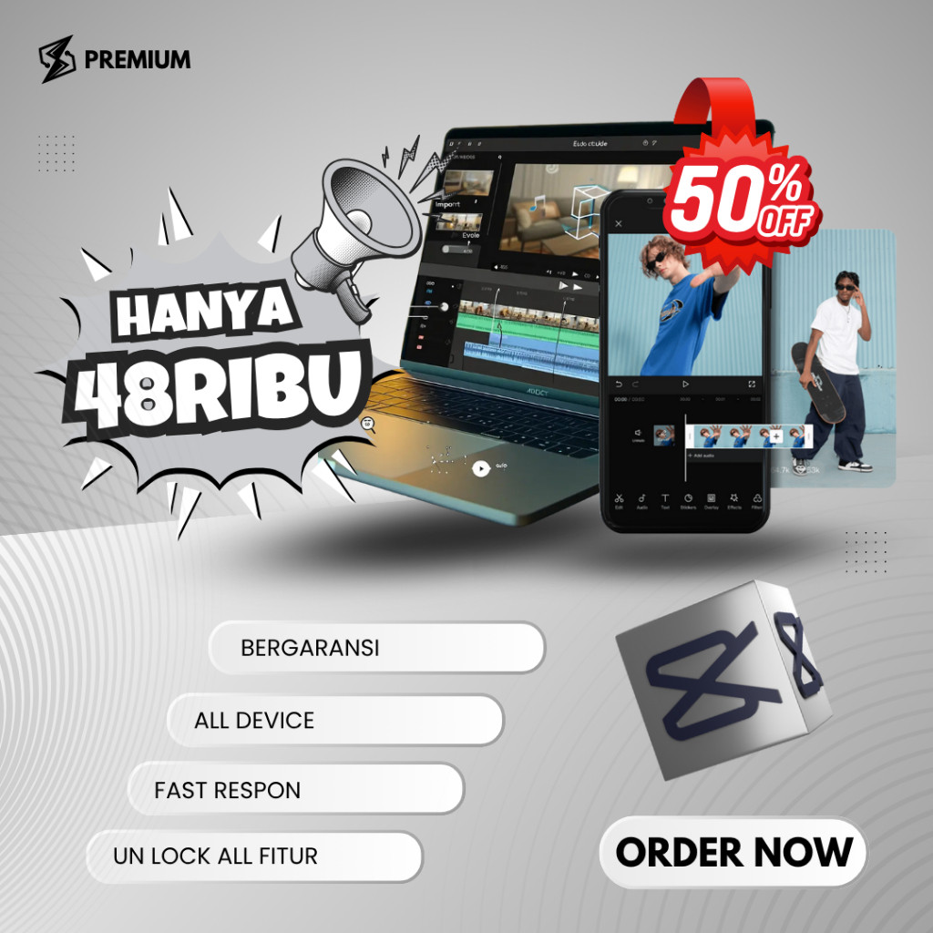 Paket Template Video Capcut Pro 1 Tahun Garansi