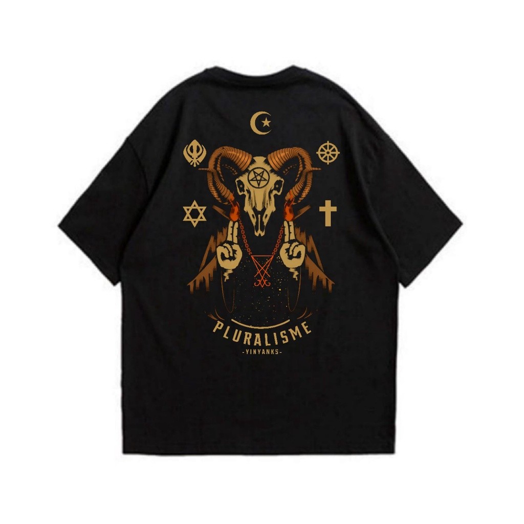 HOT Yinyanks T-Shirt Pluralisme Baphomet  Black