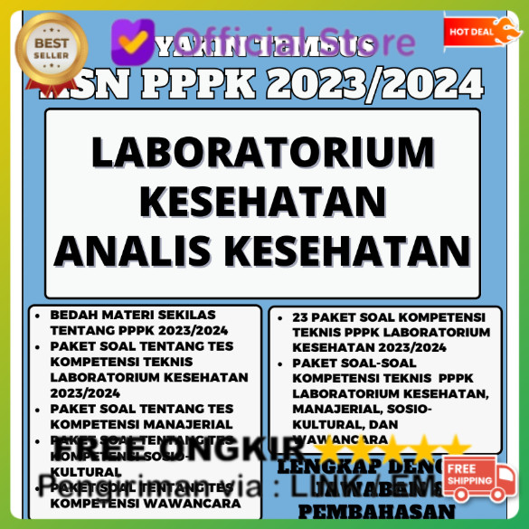 PASTI LULUS YAKIN TEMBUS ASN PPPK 2023/2024 LABOTORIUM KESEHATAN ANALIS KESEHATAN IDO244 LOLOS UJIAN