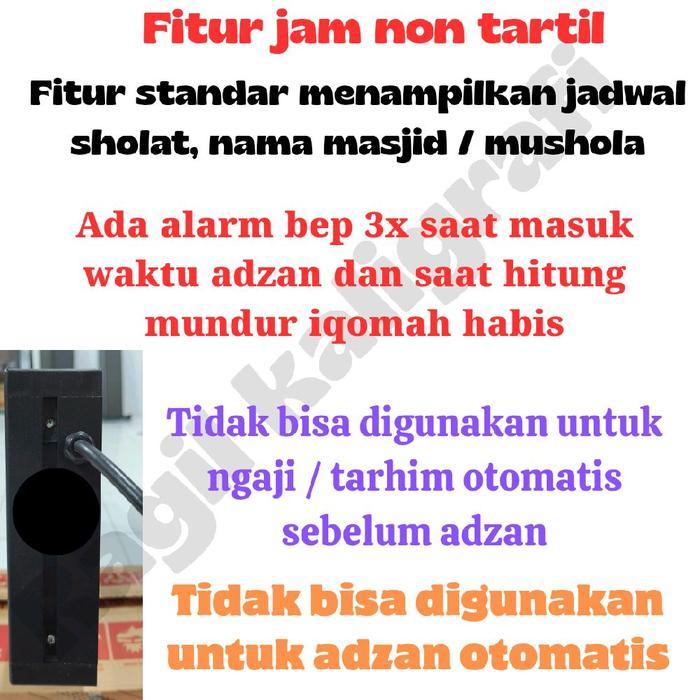 Jam digital sholat full color jam sholat masjid RGB uk 100 x 20 cm - non mp3, kardus dan bubble Terl