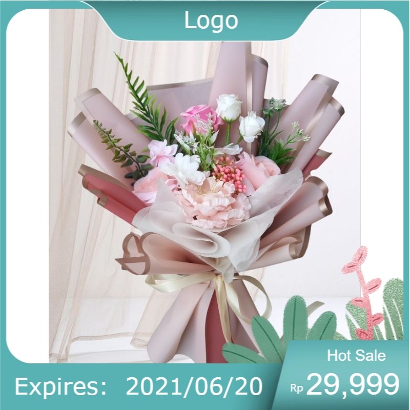 BOUQUET FLOWER KOREAN STYLE  ARTIFICIAL - BUKET BUNGA  BUNGA UCAPAN KADO PACAR KADO WISUDA PENGANTIN