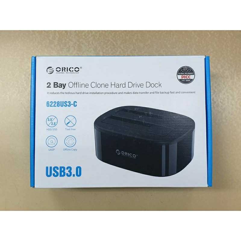 HDD docking 2 slot 6228US3-C support cloning