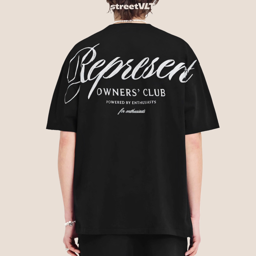 Represent UK Owners Club Script Black Tee Original