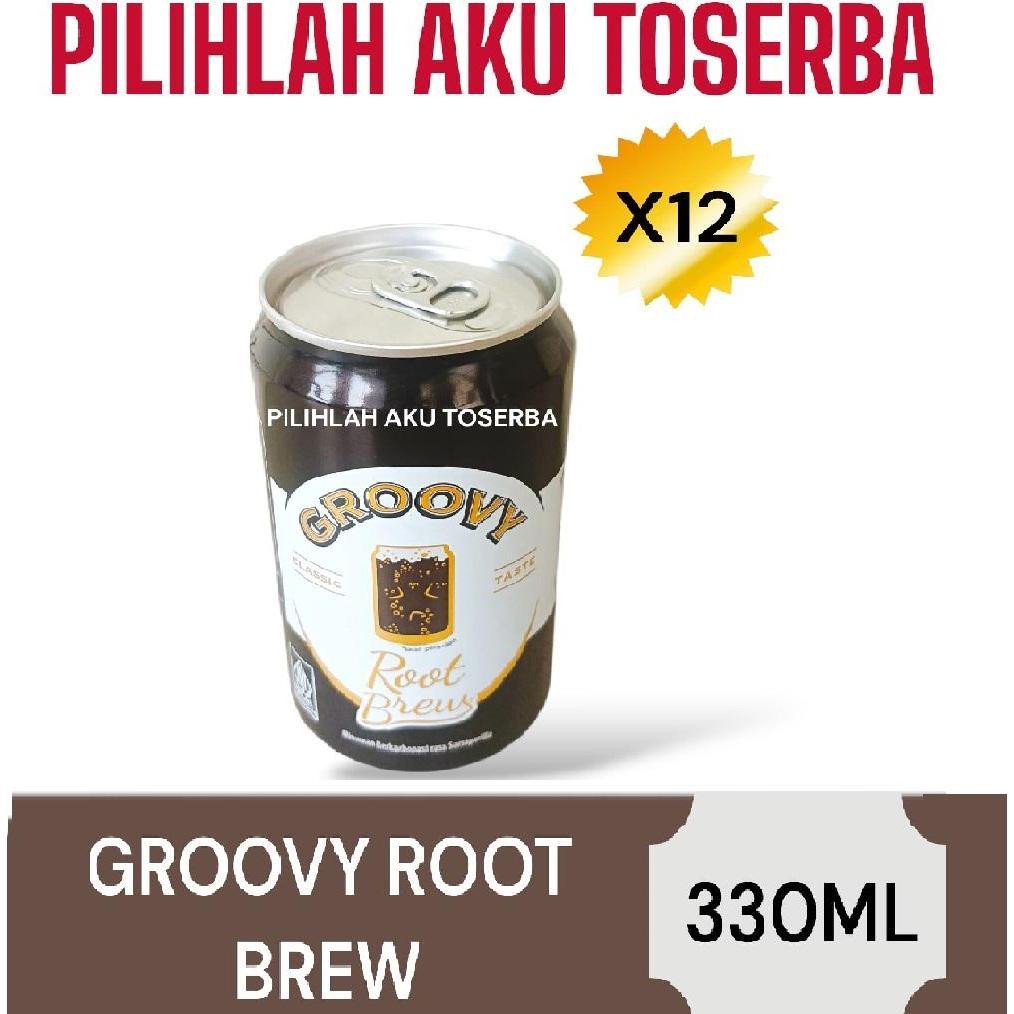 Groovy Root Brew ( Root Beer ) 330 ml kemasan kaleng - ( HARGA 12 KALENG )