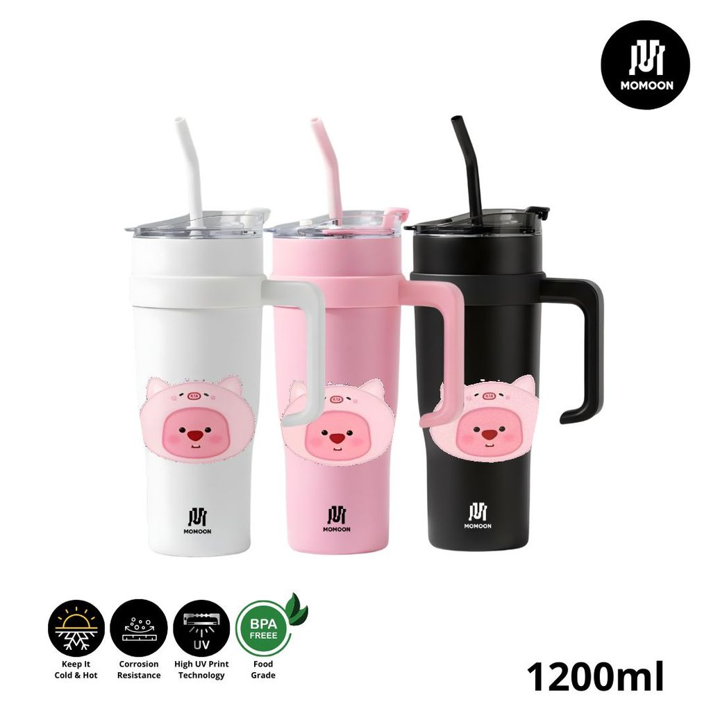 Tumbler Stainless Steel 304 Kapasitas 1200ml ZANMANG LOOPY Karakter Loopy Dengan Pegangan dan Tutup 